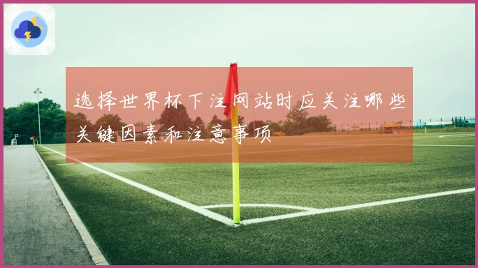 选择世界杯下注网站时应关注哪些关键因素和注意事项
