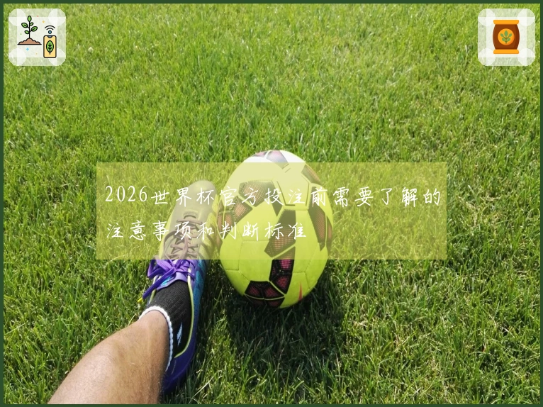 2026世界杯官方投注前需要了解的注意事项和判断标准